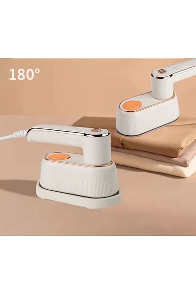 divendi-ro Steam iron, foldable, perfect for traveling, 1200W, 90ml water container, beige