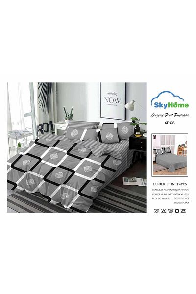 Sky Home Double bed linen set 6 pieces