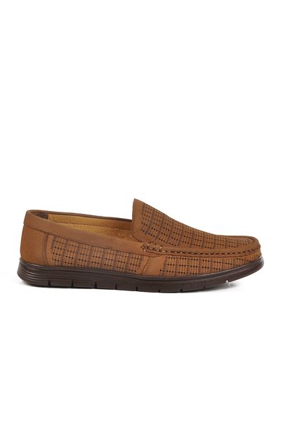 AYAKMOD Taba Nubuck Genuine Leather Gel Sole Anatomical Men's Casual Shoes Gmz 007 m