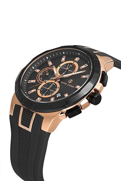 DAVID GUNER Silicone Cord Inner Fittings Active Men's Wrist Watch
