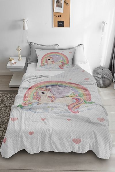 Bebişim Halı Cute Pony Single Child Pique Pillow with Case