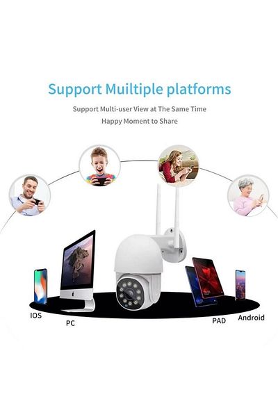 Welora Surveillance Camera 2MPx, Wi-Fi, Bi-directional Audio, Full HD, Motion Sensor - White