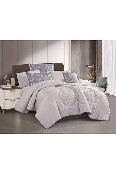 HOURS Horse Never 4-Piece Double-Sided Quilt Set with Moira-05 Pillowcase