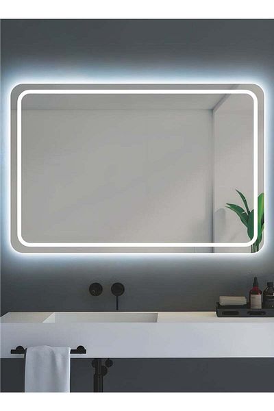 Taimi 70x50cm LED Rectangular Mirror with Touch Control, Front and Back Light, for Bathroom and Makeup