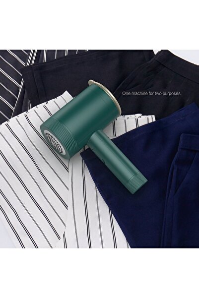 divendi-ro Mini fier de călcat și îndepărtator de păr și scame, 2 în 1, portabil, verde