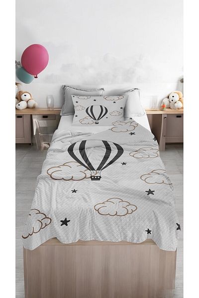 Bebişim Halı Balloon Cloudy Single Child Pique Pillow Case