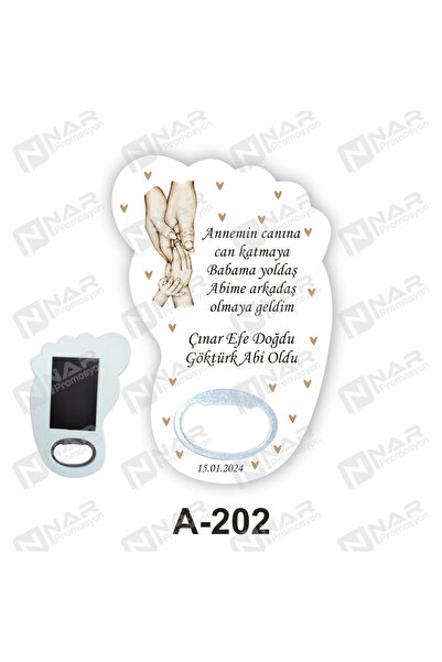 Nar Promosyon 30 Adet Ayak Magnet - Açacaklı ve Arkası Mıknatıslı, Ambalaj He...