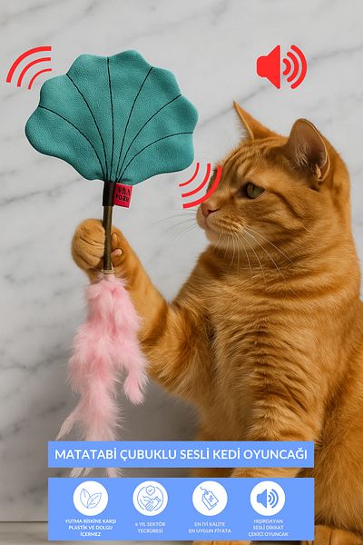 Proud Wave Sound Furry Cat Toy Squeaky Catnip Matatabi Stick Unfilled Oyster Toy