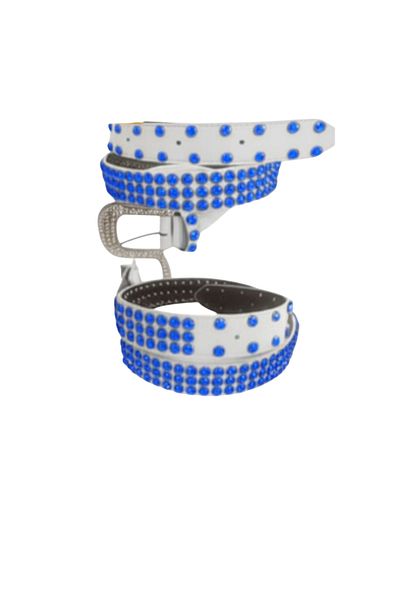 targay Belt with Full Blue Stones on It
