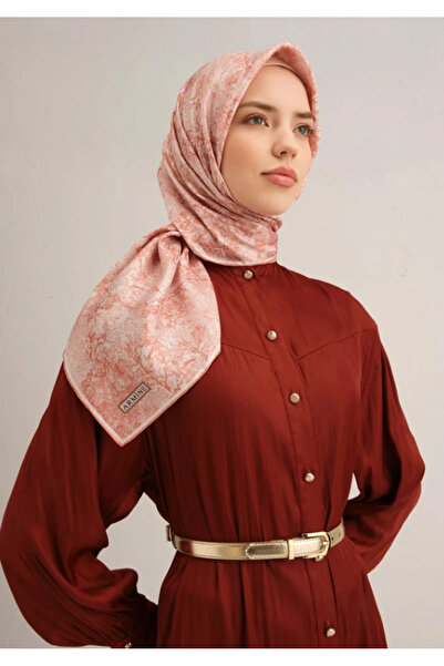 Armine Eșarfă de mătase Sura 9311-02 Model mixt de somon