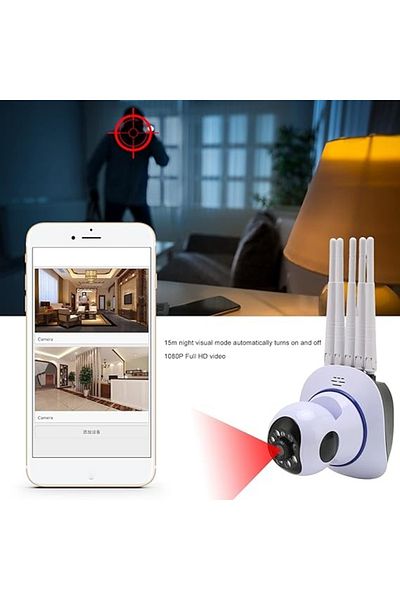 divendi-ro Mini indoor CCTV indoor surveillance camera, Full HD, WiFi, IR, 360 degree rotation, white