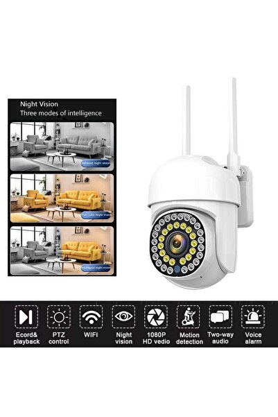 divendi-ro 2MP smart IP CCTV CCTV surveillance camera, Wi-Fi, light and motion sensor, infrared, alerts, white