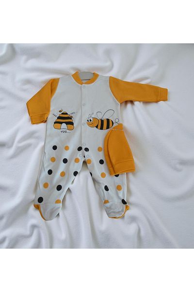 OEM Set Salopetă Și Căciuliță Bee, 6-9 Luni, 74 Cm