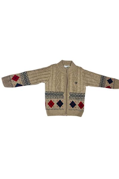 Erceylan Baklavali Cardigan Mink