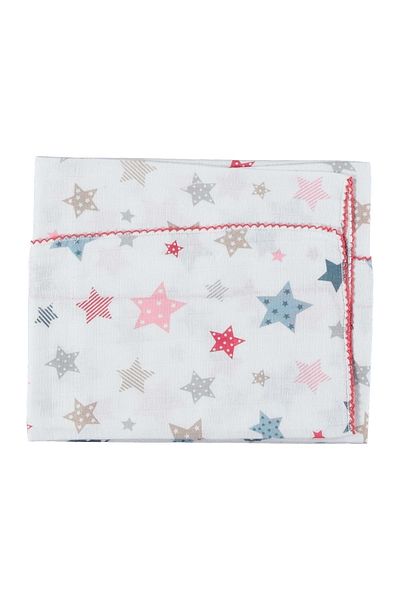 Balgüneş Tekstil Starred Muslin Blanket Red