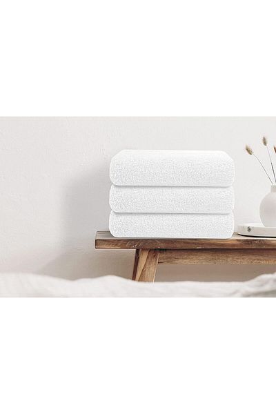 MELONIE Set of 3 100% Cotton Hand Towels 50X90 Cm, Hotel Towels