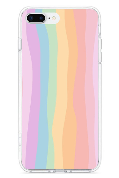 TechTree iPhone 7 Plus / 8 Plus Compatible Rainbow Colorful Transparent Silic...