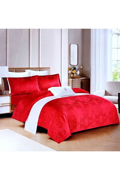 Primavara Jacquard bedding set, 4 pieces, double bed, fitted sheet