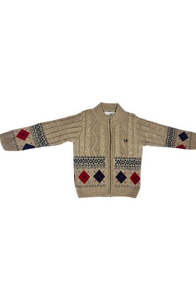 Erceylan Baklavali Cardigan Mink