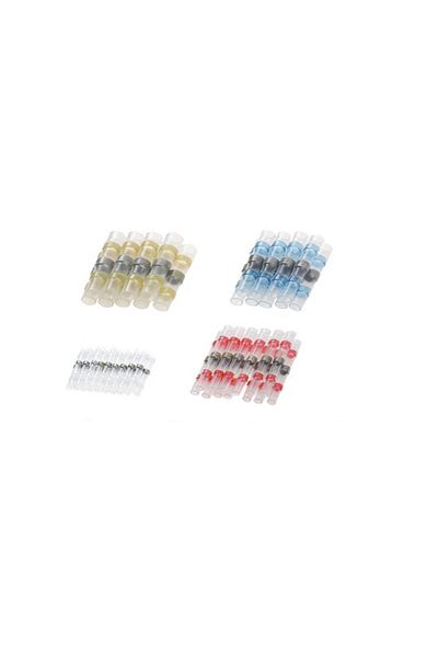 OEM Set of 100 heat shrink connectors, sealing and soldering, multicolor