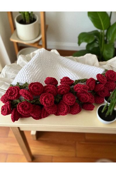 ZAHandmade Bouquet of Red Roses (50cm)