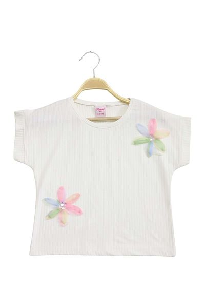 Babexi Zambak Embroidered Cord Body Ecru