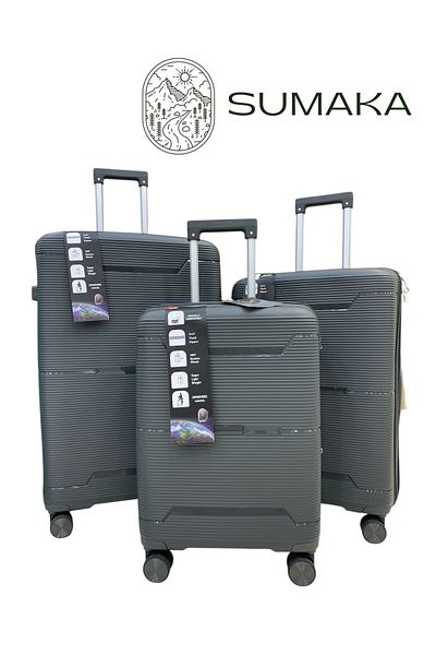 SUMAKA Luggage Travel Suitcase Trolley Bag - Set of 3 pcs - With Spinner Wheels (Silicone)