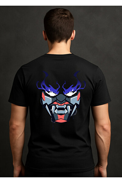 barsdepo Tricou oversize YORU cu imprimeu pe spate, tricou oversize unisex negru