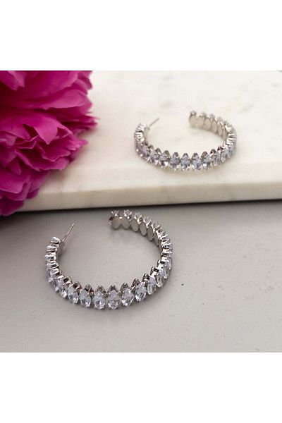 MOONGLOW ACCESSORIES Crystal Glam Hoops