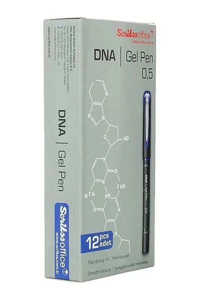 Scrikss Dna gel ballpoint pen 12-pack blue 0.5 mm
