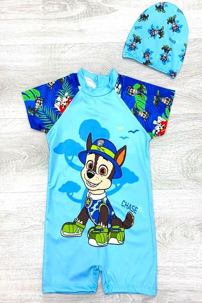 DeKuBaby Costum de baie pentru băieți, cu imprimeu cu caractere drăguțe, PROTECȚIE UV, cu uscare rapidă