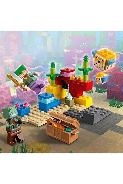 hepsiibirarada Minecraft Mercan Kayalığı 21164 - 7 Yaş ve Üzeri Macera Oyunları Seven Çocuklar İçin Alex, bir