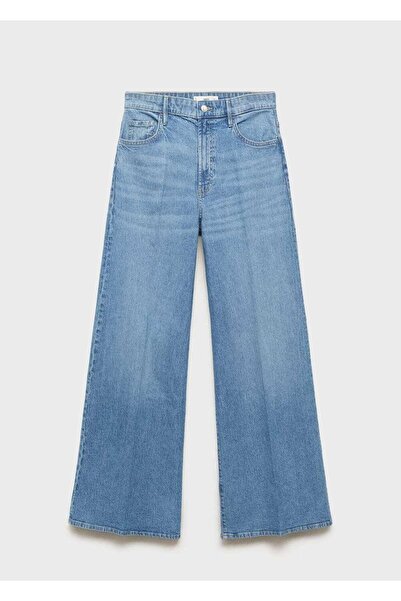 MANGO Woman Yüksek belli Wideleg jean