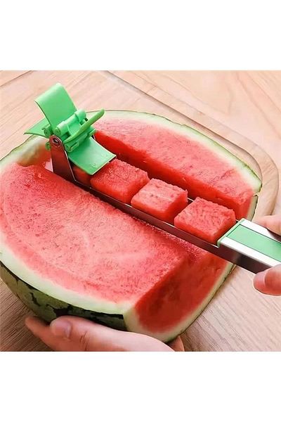 STOREMAX Kanji Practical Stainless Steel Watermelon Slicer |   Ergonomic and Safe Fruit Cutter