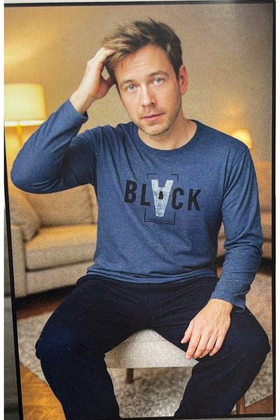 BEYAZTOPTAN 100% Cotton Quality Men's Long Sleeve Pajama Set