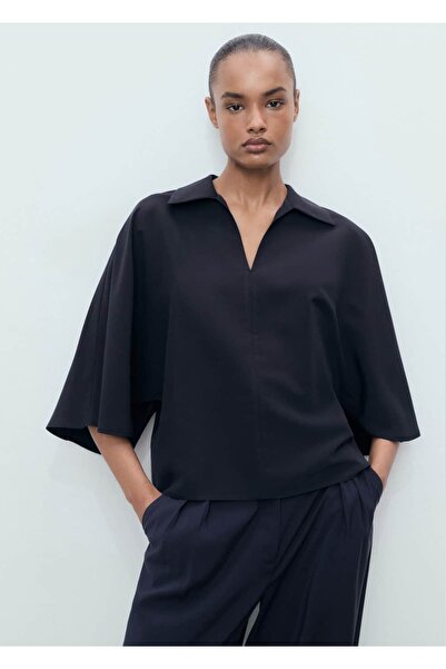 MANGO Woman Truvakar kollu oversize gömlek