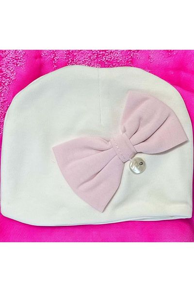 Erceylan Baby Girl Combed Beret Ecru