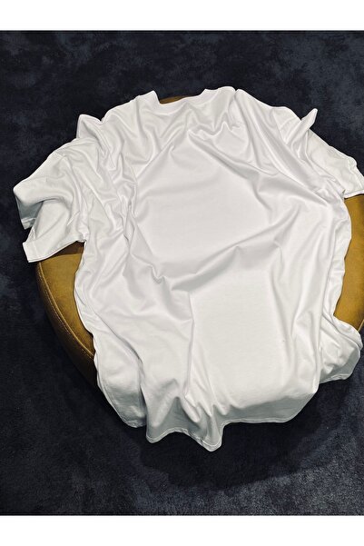 Spark Collection Dennis Rodman Silhouette 100% Cotton Relax Fit Crew Neck White Tshirt