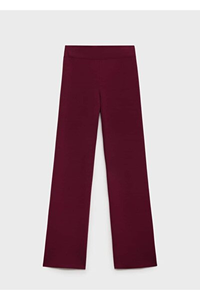 MANGO Woman Beli lastikli triko pantolon