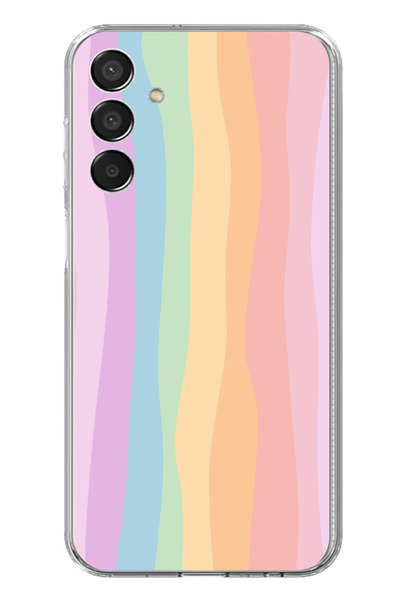 TechTree Samsung Galaxy M15 Compatible Rainbow Colorful Transparent Silicone ...