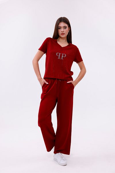 MODAMİNEM Women's Modal Pocket Suit with Stone Detail