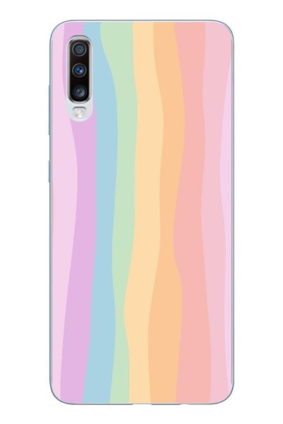 TechTree Samsung Galaxy A50 - A30S Compatible Rainbow Colorful Transparent Si...