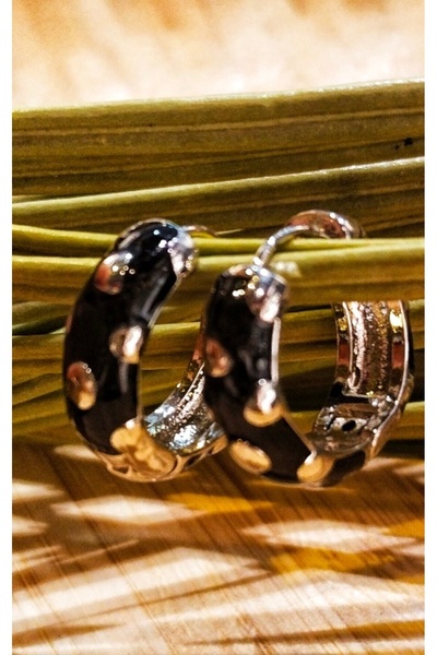 Monalisa Home Lüks Figürlü Gösterişli Yuvarlak Küpe