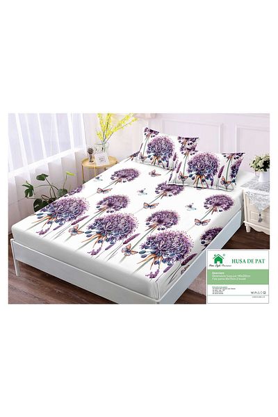 FIONNA.RO Elasticated Duvet Cover and Pillowcases Made of Finet 180x200cm - Butterflies