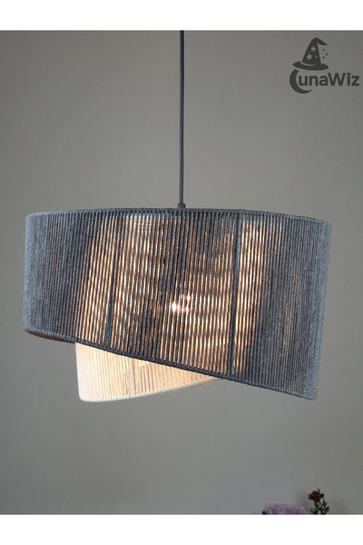 Luna Wiz Zigzag Formlu El Yapımı Makrome Avize