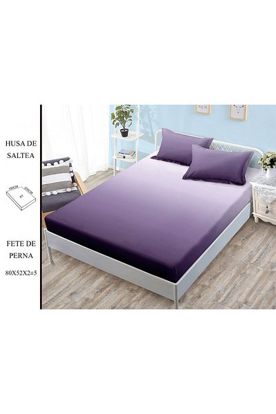FIONNA.RO Elasticated Duvet Cover and Pillowcases Made of Finet 180x200cm - Pastel Purple Gradient