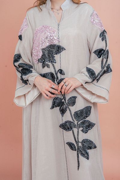 IKKXA Crystal Handwork Modern Jalabiya