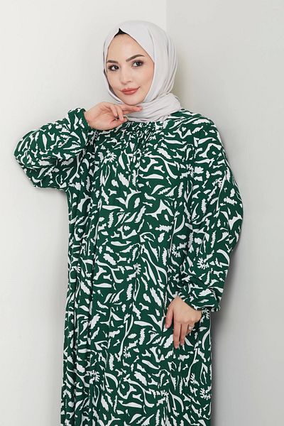 MSK Fashion Large Size Viscose Mother's Dress with Elastic Front