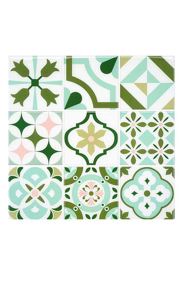 Morcart Set of 12 Morcart wallpaper, 30.5 x 30.5 cm, vinyl, multicolor