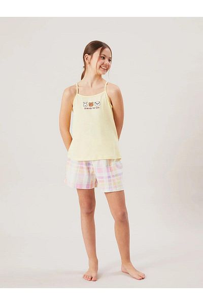 LC Waikiki Patterned Girl's Shorts Pajama Set (S5)